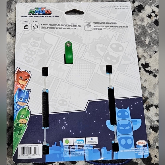 PJMask Protective Gear and Bicycle Bell (Ages 3 - 7, NWT) - Picture 2 of 5